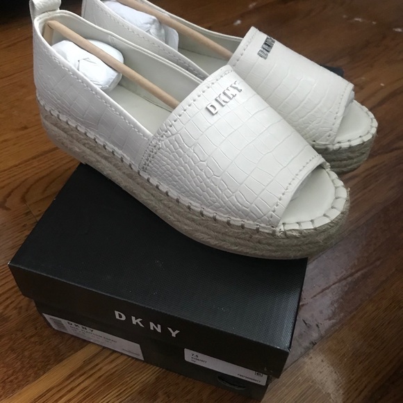 DKNY Mer Peep Toe Espadrilles in Ivory - Picture 4 of 7